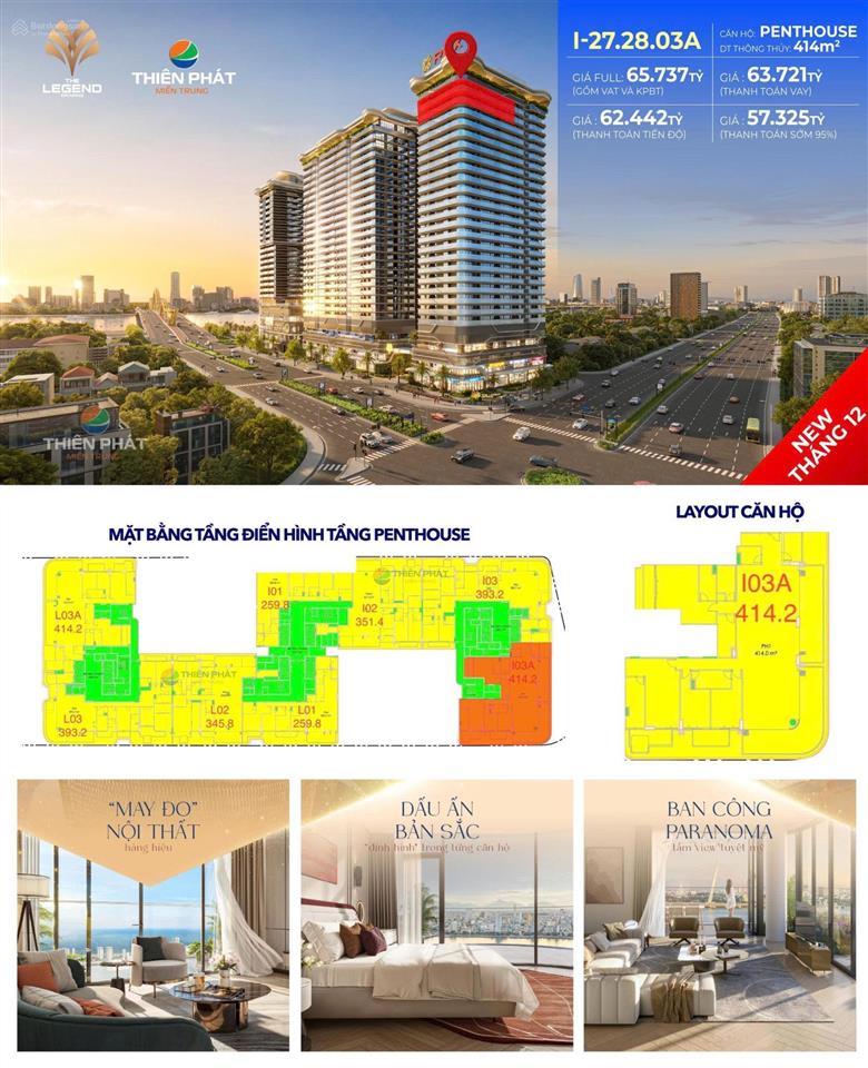 Sở hữu penhouse the legend sở hữu đỉnh cao phong cách sống