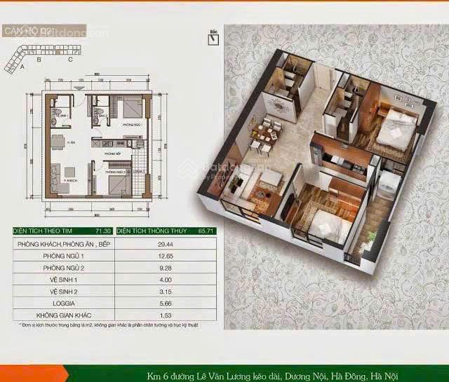 Bán gấp căn hộ xuân mai spark  68m2  nhỉnh 3 tỷ
