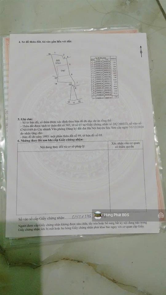 Bán đất tại thôi đa hội, trung giã, sóc sơn, hà nội, 3,6 triệu/m2, 379 m2 chính chủ uy tín