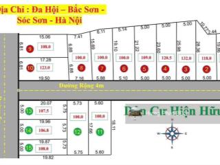 Bán đất tại thôn đa hội, trung giã, sóc sơn, diện tích từ 100 132m2, nhiều tiện ích, giá đầu tư