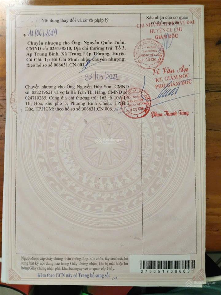 Bán đất chính chủ ~400m2 tại củ chi, tp.hcm