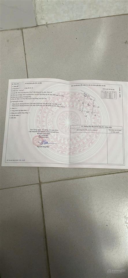Bán đất tại thọ văn, tam nông, phú thọ, 800 triệu, 336 m2