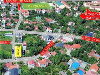 Hoa hậu 2 mặt tiền khu 3, hương nộn, tam nông, phú thọ, giá cực đầu tư