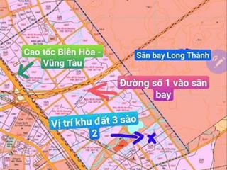Bán đất long phước long thành 3178m ngang 22m cách sân bay chỉ 1.5km giá chỉ 2tr5/m2