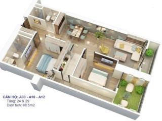 Bán căn hộ 29a10 tại tòa bid residence khu đô thị văn khê diện tích là 88.5m2