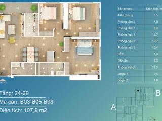 Chung cư bid residence,tố hữu 107,9 m2, 3pn, 2wc căn góc hoa hậu , view đường tố hữu