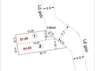 Bán đất hẻm 105 vườn lài, đối diện ngân hàng sacombank 4.3 tỷ, diện tích 57.6m2