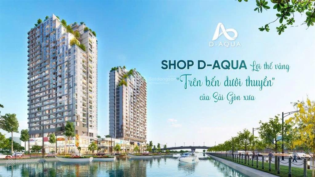 Bán shophouse d aqua mặt tiền bến bình đông giá 3tỷ8 khu kinh doanh sầm uất.  0905 555 ***