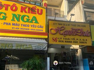 Chủ cần bán căn nhà mặt tiền lý thái tổ, quận 3  dt 3.5x9m  4 lầu  đang cho thuê 30 triệu/tháng