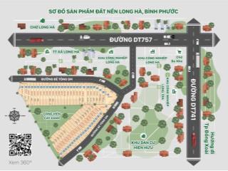 Bán đất nền Phú Riềng, Bình Phước, 298 triệu 200m2 sổ sẵn, ngay 3 KCN 500ha