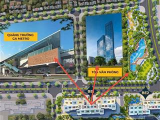 Bán căn hộ be1  2pn 59m² view ga metro & tòa văn phòng  giá 4,05 tỷ