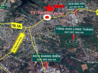 Bán nền đất 108m2. sổ riêng, đường 10m, vỉa hè 3m, cây xanh. an viễn  trảng bom
