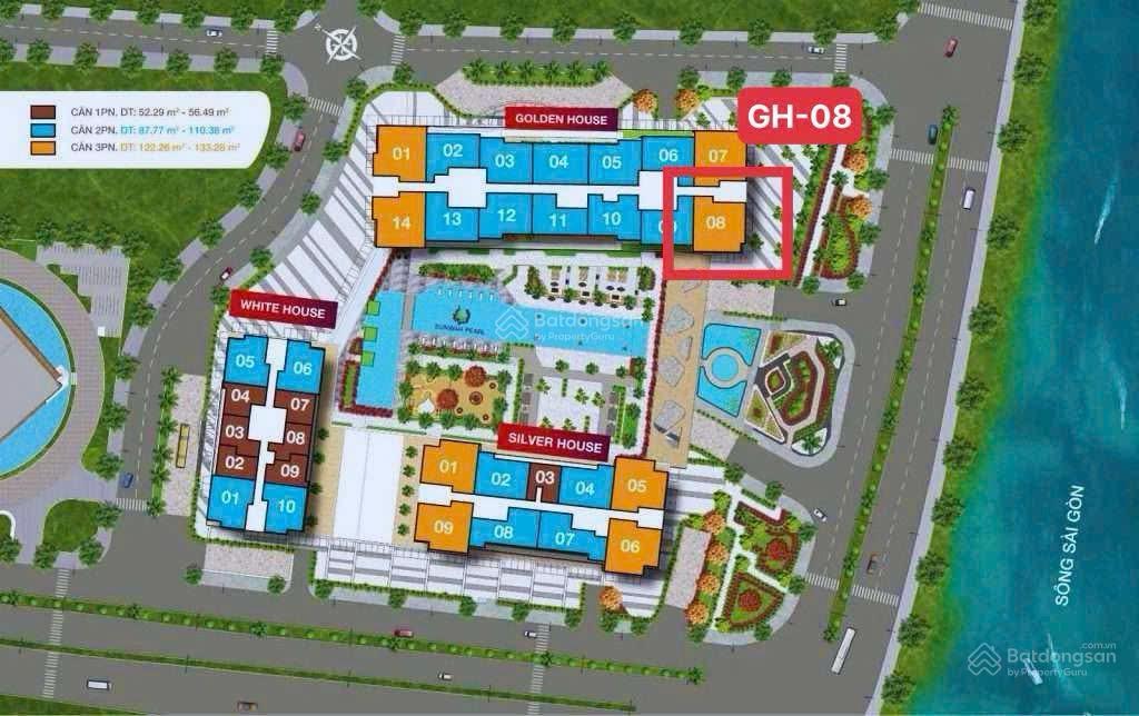 (giá tốt) căn vip gh08 căn 3 phòng view sông và quận 1. căn duy nhất giá 21,5 tỷ