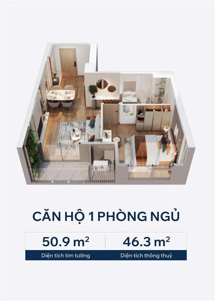 Nhượng lại căn 1pn rẻ hơn thị trường 500tr, 42.4m2 masteri cổ loa giá chỉ 4,221 tỷ, ký hđmb với cđt