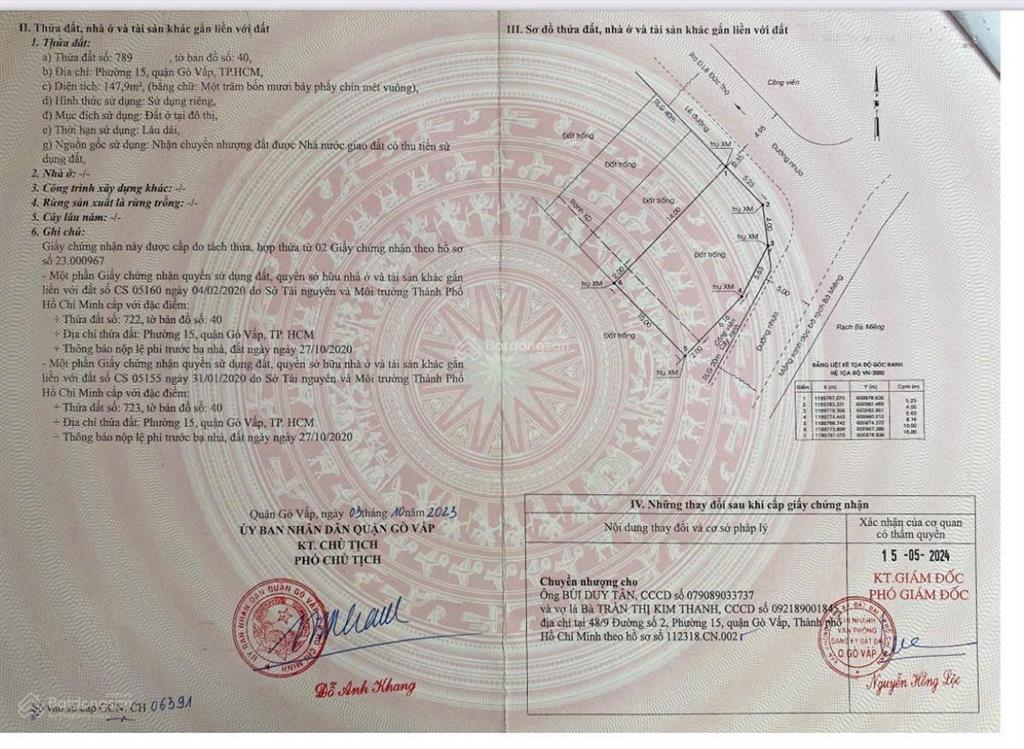 Bán đất góc 2 mặt tiền khu vip p. an hội đông gò vấp tp.hcm cơ hội vàng để sở hữu lô đất đẹp
