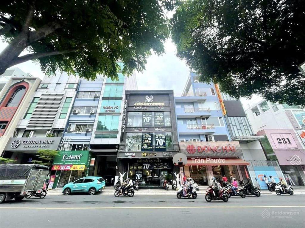 Nhà mt 225227 hai bà trưng, phường vts, quận 3, dt 8.5x24m 1 trệt 2 lầu sàn trống suốt