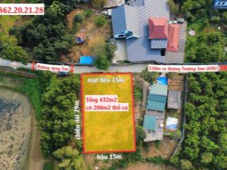 Bán đất 432m2 chính chủ tại kim bôi  hòa bình.