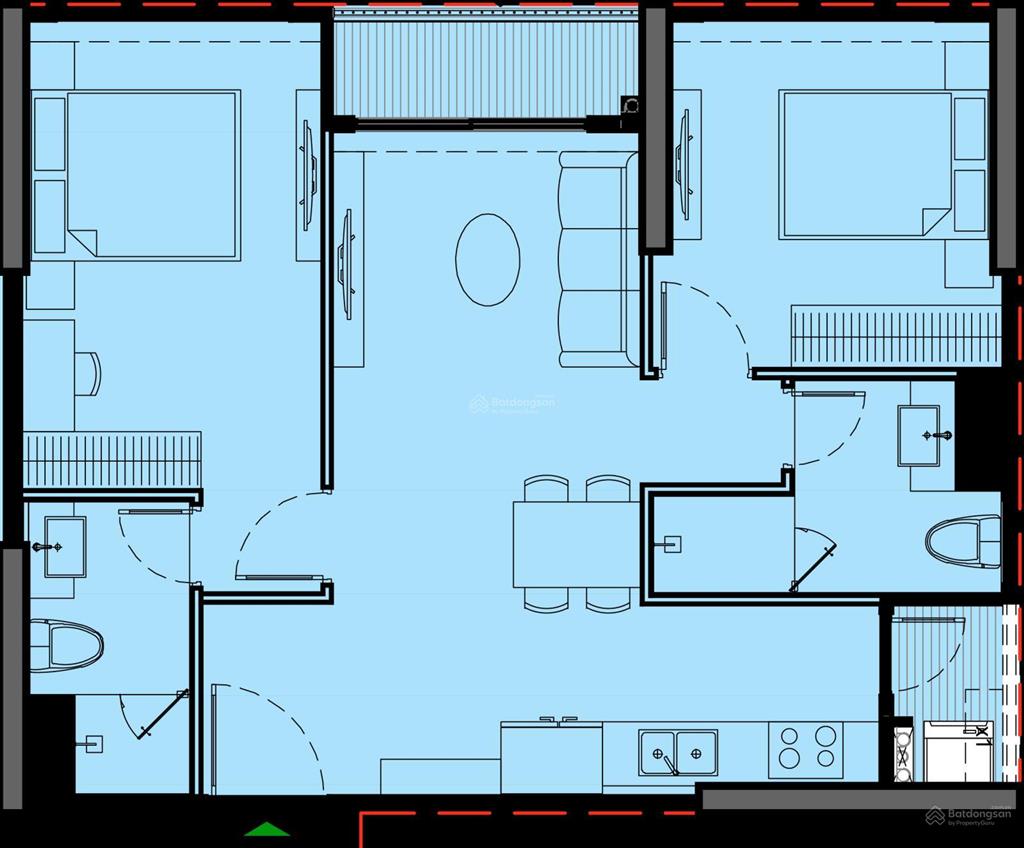 Bán gấp căt lỗ 2pn góc, 63.7m2, 4.4tỷ, the metropolitan vinhomes ocean park 2 tòa the paris pr1