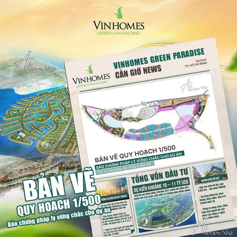 Quỹ ngoại giao chiết khấu lớn, biệt thự song lập 207m2, 19 tỷ dự án vinhomes cần giờ green paradise