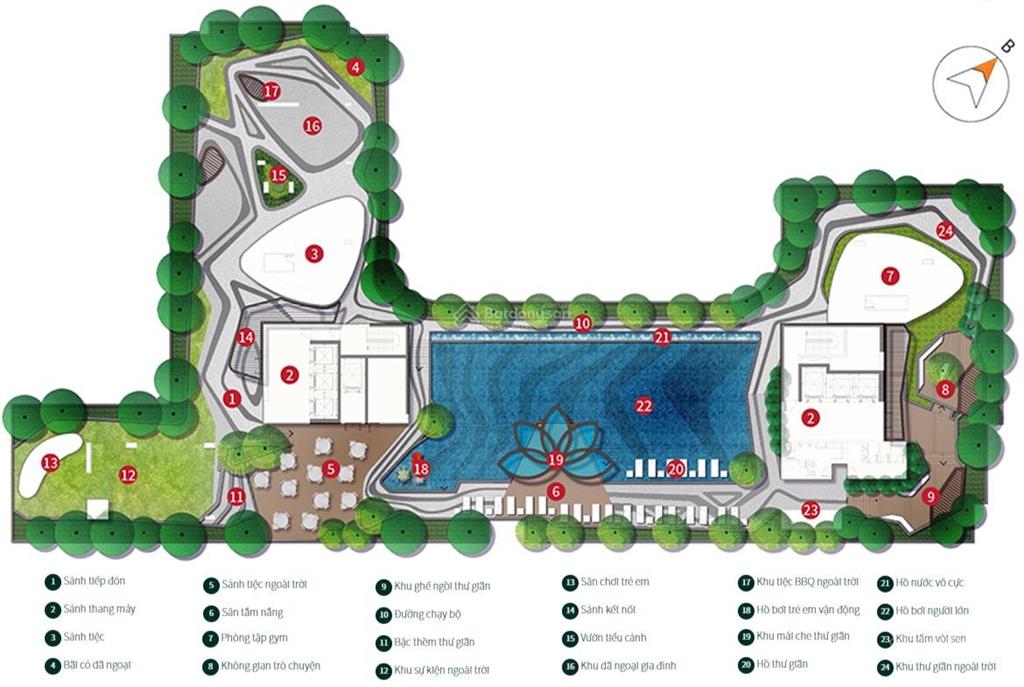 Bán căn hộ lửng 3 phòng ngủ, view landmark, hướng đông nam, 99m2, giá 4.1 tỷ