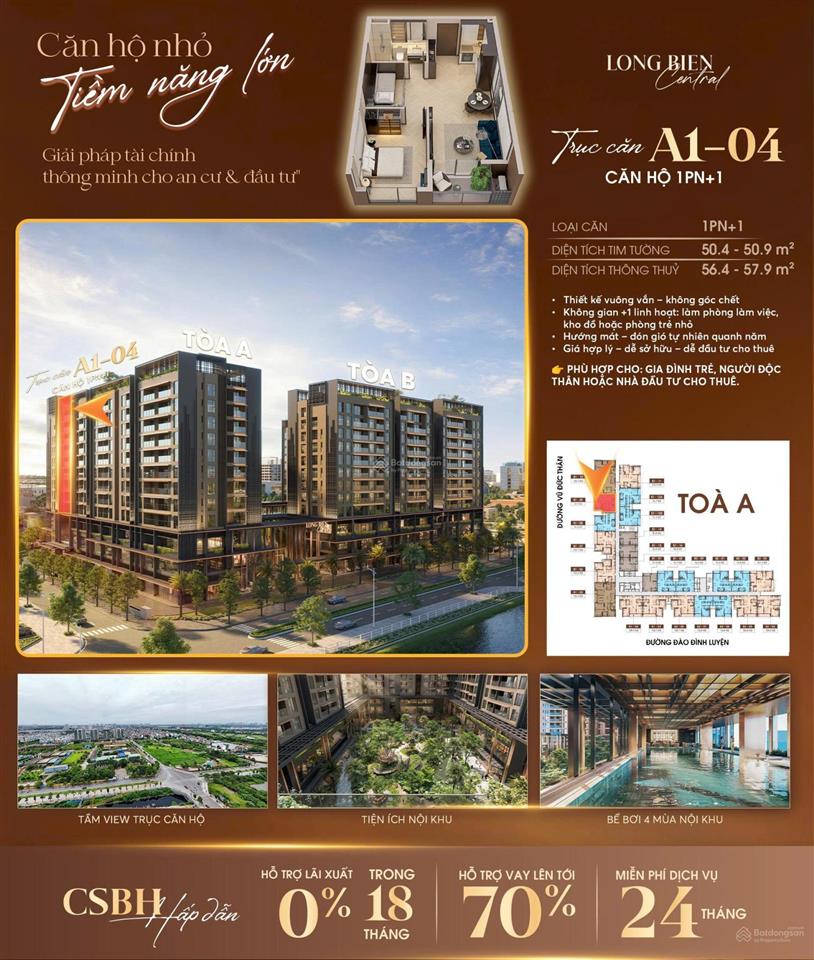 Ra mắt căn hộ hạng sang long biên central. dự án vip ngay gần cầu trần hưng đạo ck lên tới 9%