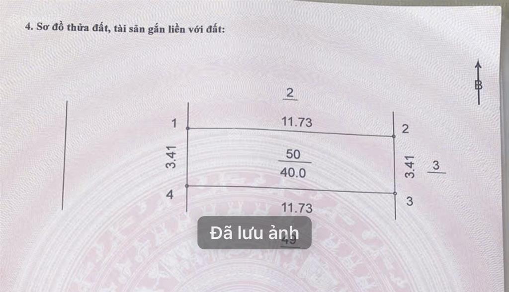 Chính chủ tôi cần bán lô 40m2 mặt tiền 3,41 phân lô phố tu hoàng đường vỉa hè 13,5m view vườn hoa