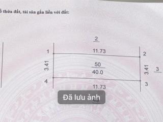 Chính chủ tôi cần bán lô 40m2 mặt tiền 3,41 phân lô phố tu hoàng đường vỉa hè 13,5m view vườn hoa