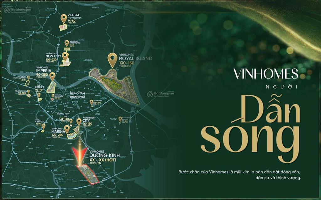 65m2 mặt trời mt 5m gần góc đường 20m vinhomes dương kinh, giá ngoại giao tốt