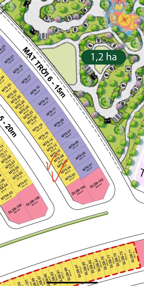 65m2 mặt trời mt 5m gần góc đường 20m vinhomes dương kinh, giá ngoại giao tốt