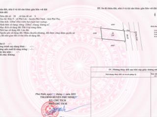 Bán đất tại phú lộc, phù ninh, phú thọ, 12 triệu / m2, 220 m2 chính chủ uy tín