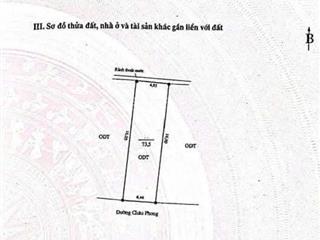 Bán đất mặt đường châu phong  vị trí trung tâm, tp việt trì