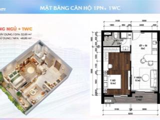 Bán căn 1 phòng ngủ, 53m2, dự án fiato airport city, tầng 8 , vị trí đẹp, giá chỉ 2 tỉ 050