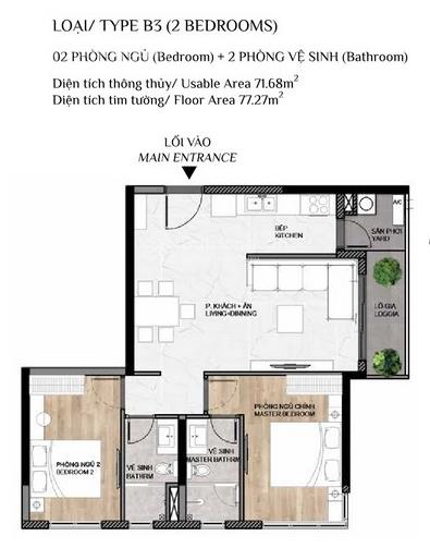Elysian bán căn góc 2pn 2wc 77m giá tốt nhất dự án 4.6ty all in