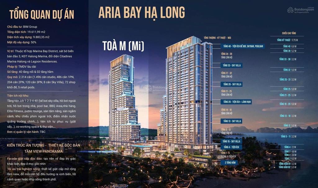 Bán căn studio aria bay hạ long giá f0 từ chủ đầu tư bim land