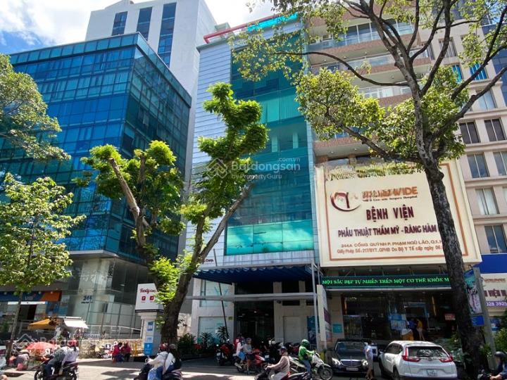 Cho thuê nhà mặt tiền cống quỳnh, quận 1, dt 8x25m. 1 trệt 7 lầu, dtsd 800m2