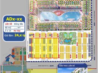 Liền kề ánh dương 80m rẻ nhất vinhomes cổ loa chỉ duy nhất 1 căn.