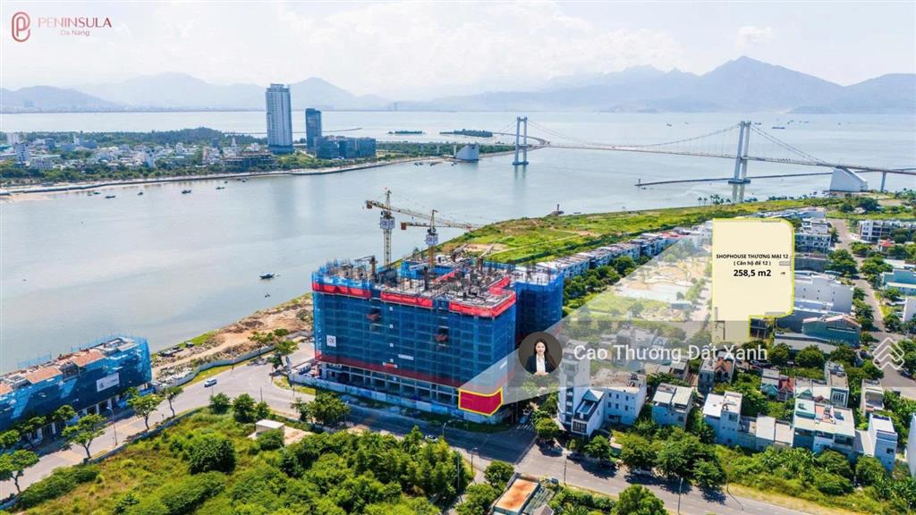 Căn shophouse khối đế peninsula đẹp nhất dự án, sổ hồng sở hữu lâu dài, chiết khấu ngay 18% + 600tr