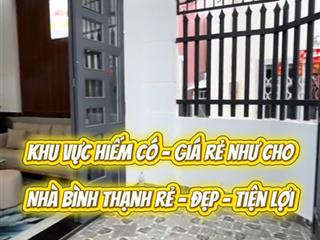 Nhà xinh giá đẹp  45,5m²  1 tỷ 790 triệu  trung tâm bình thạnh  shr  hoàn công đủ