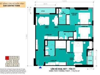 Độc quyền, căn góc ngoại giao  dualkey, 125m2 sun centro town, hạ long  giá 13 tỷ 5