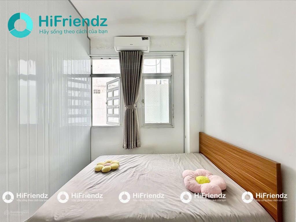 Cho thuê căn hộ 2pn cửa sổ, máy giặt riêng, rộng 55m2, 5 người 5 xe, ngay vòng xoay lê đại hành