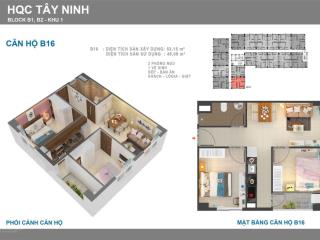 Bán căn hộ 49,51m2  2pn, tiện nghi đầy đủ cho gia đình nhỏ