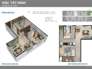 Cần bán căn hộ 54m2 cho gia đình nhỏ, đầy đủ tiện nghi ấm cúng, mặt tiền đường yết kiêu