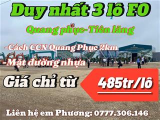 Bán đất tại quang phục, tiên lãng, hải phòng, giá tốt chỉ với 485 triệu, 63m2