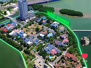 Lô đất 2 mặt tiền khu biệt thự đảo xanh, hải châu, 377m2, view trực diện sông hàn  80 tỷ