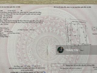 Lô đất 3 mặt tiền kiệt ô tô hà bổng, cách đường 10m, diện tích 243m2, giá 38 tỷ