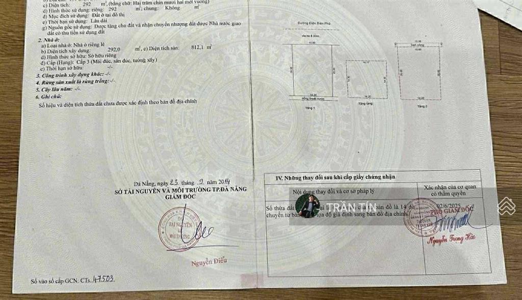 Nhà mặt tiền đường điện biên phủ, diện tích 292m2, giá bán 55 tỷ