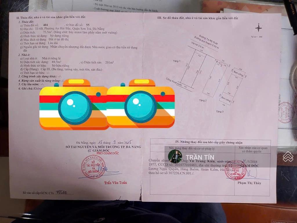 Nhà 3 tầng đường tạ mỹ duật, ngay phố hàn quốc, cách biển 800m, giá bán 12 tỷ 500