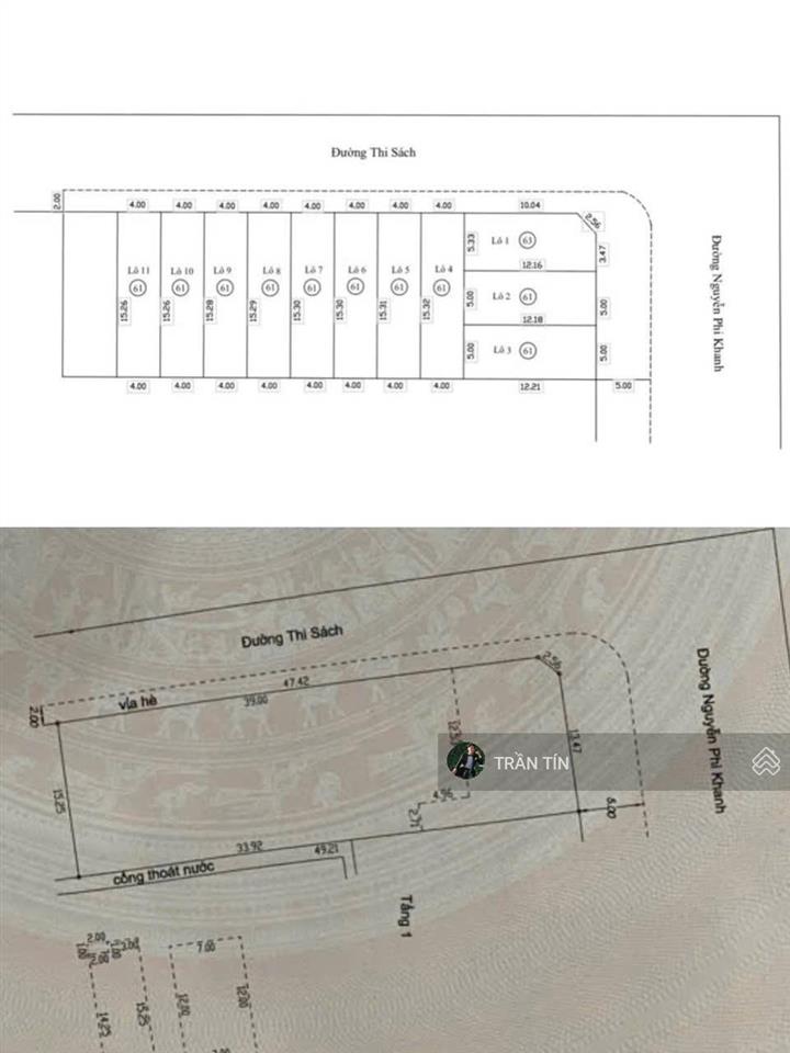 Cập nhật giá giỏ hàng 11 lô đất góc 2 mặt tiền đường thi sách  nguyễn phi khanh.
