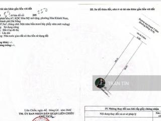 Lô nhà đất mặt tiền đường đồng trí 6, liên chiểu