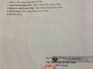 Lô đất mặt tiền đường nguyễn cao luyện, sơn trà.